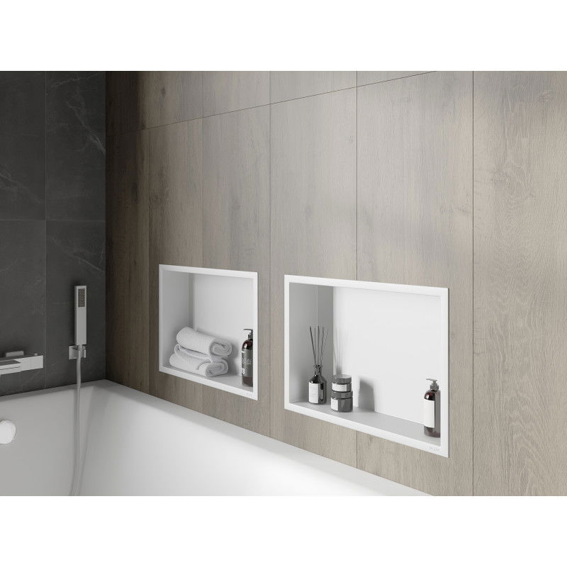 Mexen X-Wall-R raft încastrat cu flanșă 45 x 30 cm, alb - 1920453010