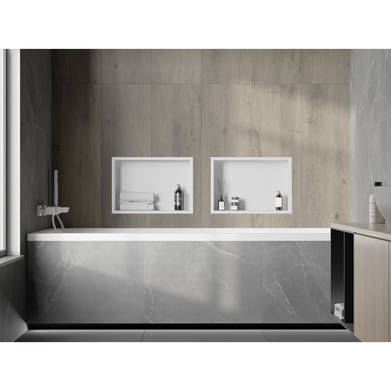 Mexen X-Wall-R raft pentru nișă cu flanșă 45 x 30 cm, alb - 1920453010