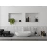 Mexen X-Wall-R raft de încastrare cu flanșă 45 x 30 cm, Albă - 1920453010