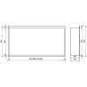 Mexen X-Wall-R raft de încastrare cu flanșă 45 x 30 cm, Aurie - 1950453010
