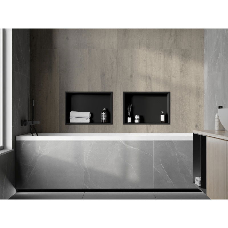 Mexen X-Wall-R poliță de nișă cu flanșă 45 x 30 cm, neagră - 1970453010