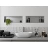 Mexen X-Wall-R 60 x 20 cm-es, peremes fali beépített polc, inox - 1910602010