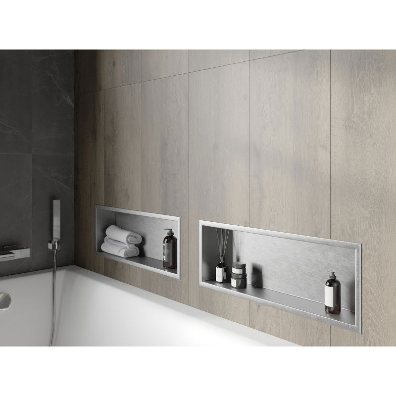 Mexen X-Wall-R fali polc peremmel 60 x 20 cm, inox - 1910602010