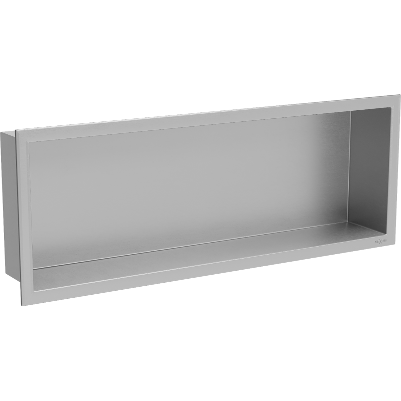 Mexen X-Wall-R fürdőszoba süllyesztett polc kerettel 60 x 20 cm, inox - 1910602010