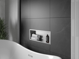 Mexen X-Wall-R fürdőszoba süllyesztett polc kerettel 60 x 20 cm, inox - 1910602010