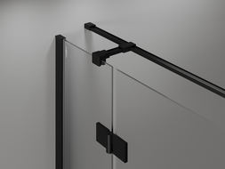 Mexen Mist H T cabină de duș pivotantă stânga 90 x 95 cm, transparent, negru - 8A5T-090-095-70-00-L