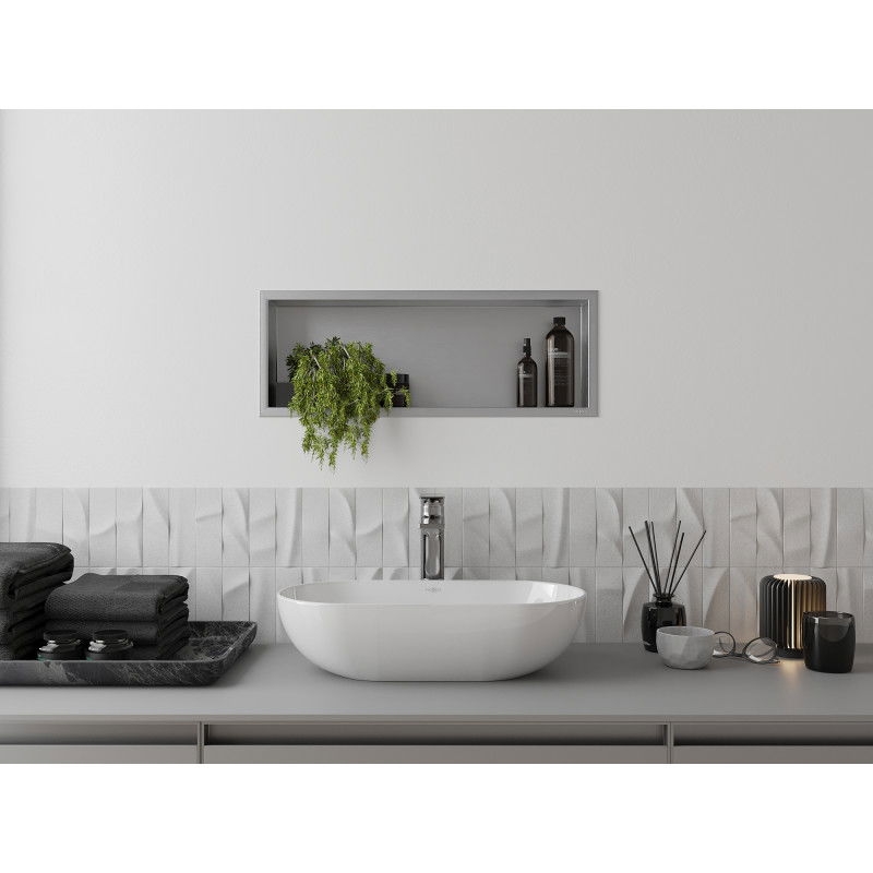 Mexen X-Wall-R fali polc peremmel 60 x 20 cm, inox - 1910602010