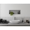 Mexen X-Wall-R fürdőszoba süllyesztett polc kerettel 60 x 20 cm, inox - 1910602010