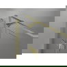 Mexen Mist H T cabină de duș cu ușă articulată stânga 120 x 90 cm, transparent, auriu periat - 8A5T-120-090-55-00-L
