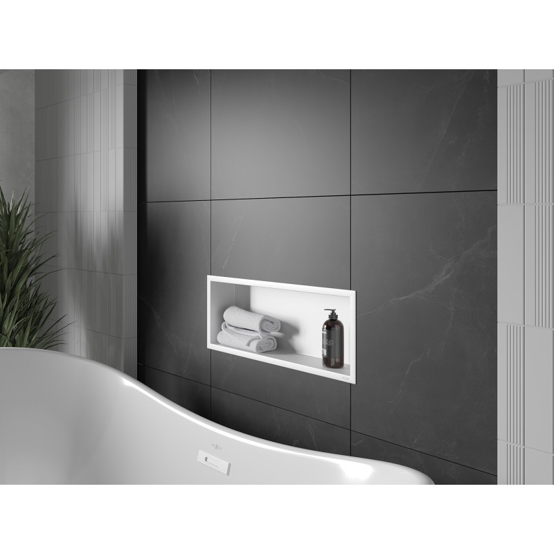 Mexen X-Wall-R 60 x 20 cm-es peremes fülkes polc, fehér - 1920602010