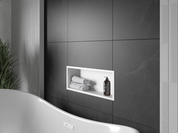 Mexen X-Wall-R raft de încastrare cu flanșă 60 x 20 cm, Albă - 1920602010