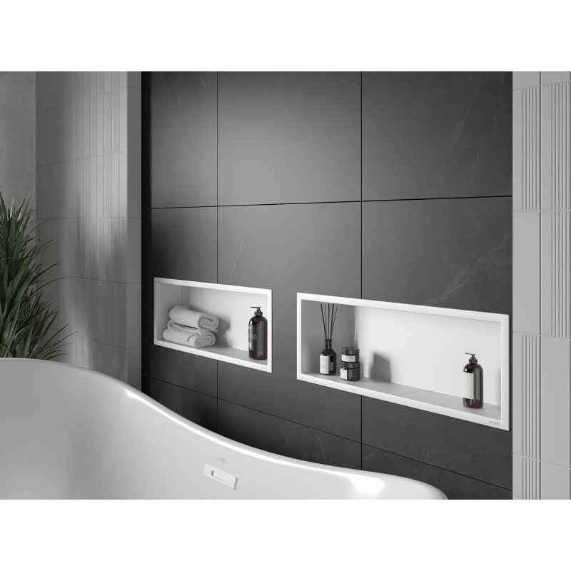 Mexen X-Wall-R raft de nișă cu margine 60 x 20 cm, alb - 1920602010