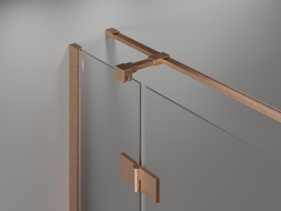 Mexen Mist H T cabină de duș swing stânga 70 x 110 cm, transparent, cupru periat - 8A5T-070-110-65-00-L