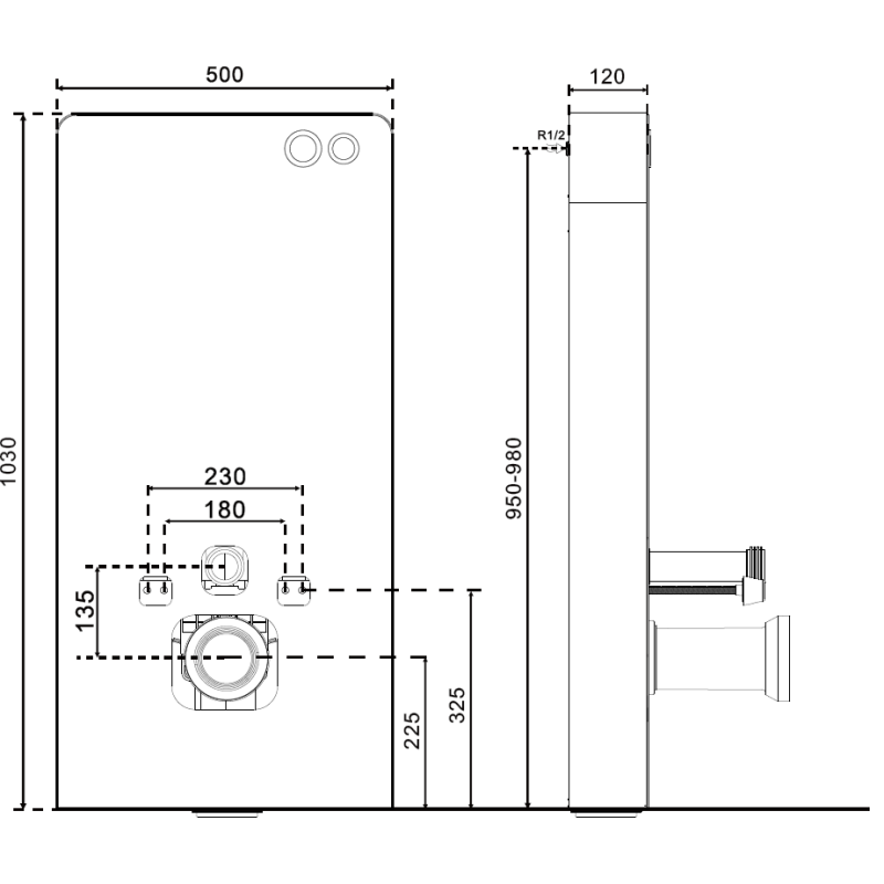 Mexen Tex Air G cadru aplicat pneumatic pentru WC, sticlă albă - 61150A-20