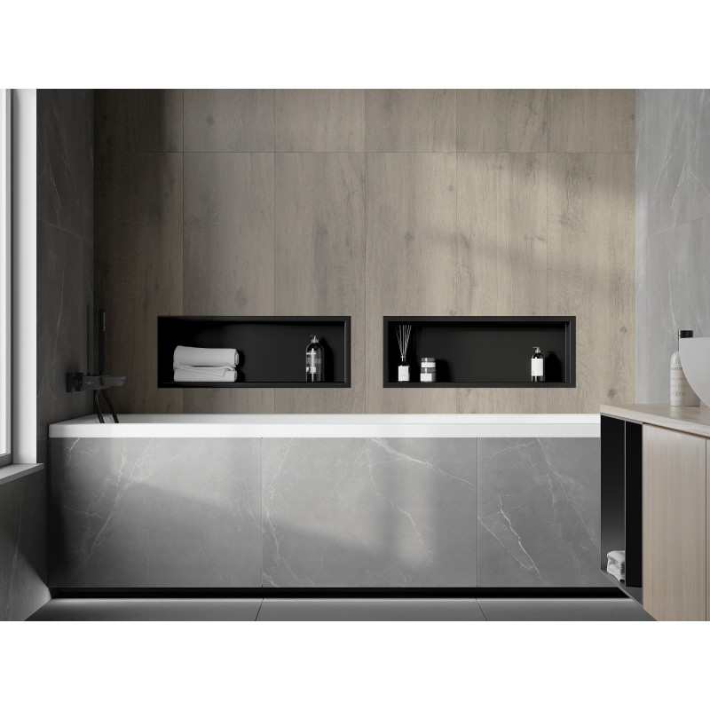 Mexen X-Wall-R raft încorporat cu margine 60 x 20 cm, negru - 1970602010