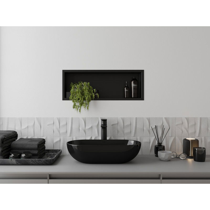 Mexen X-Wall-R falcolt polc peremmel 60 x 20 cm, fekete - 1970602010