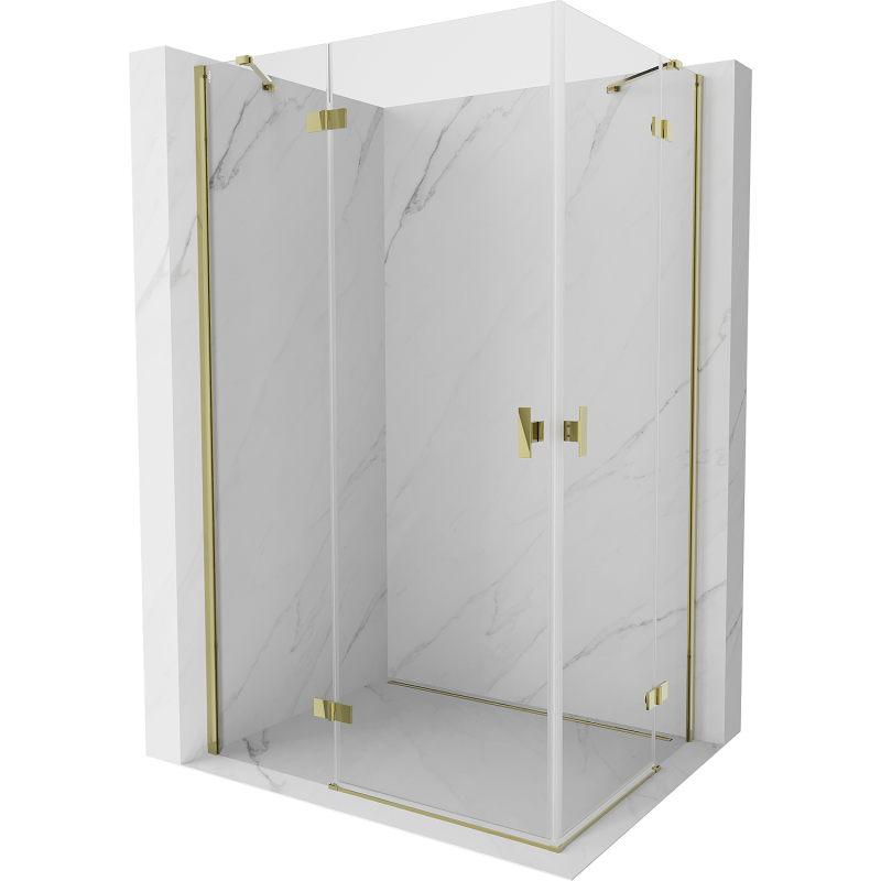 Mexen Mist H Duo kabin zuhany ajtó 120 x 85 cm, átlátszó, arany - 8A5-120L-085P-50-00