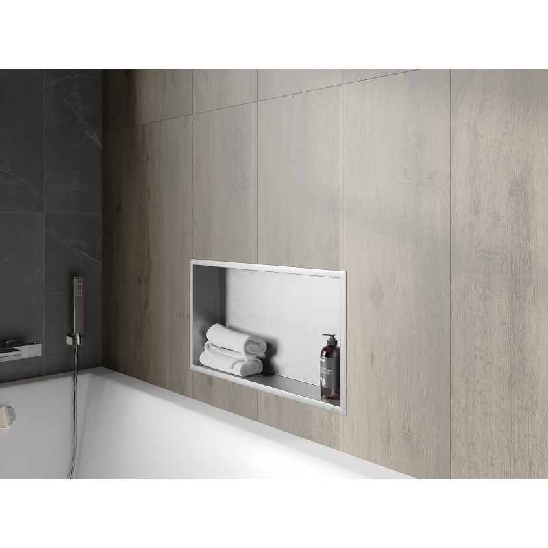 Mexen X-Wall-R 60 x 30 cm-es peremes fülke polc, inox - 1910603010