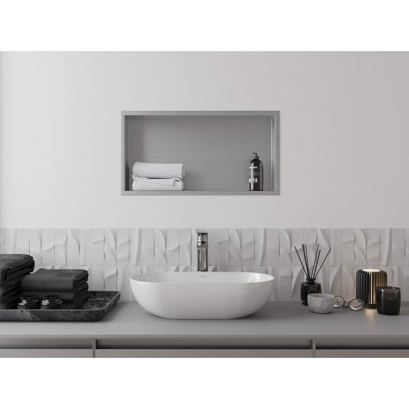 Mexen X-Wall-R raft nișă cu flanșă 60 x 30 cm, inox - 1910603010