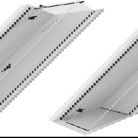 Mexen Mist-H T nyíló zuhanykabin bal 110 x 110 cm, átlátszó, fekete - 8A5T-110-110-70-00-L