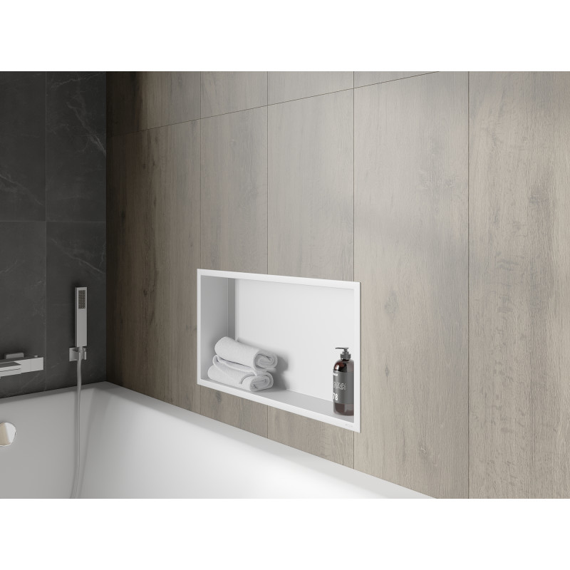 Mexen X-Wall-R raft încastrat cu guler 60 x 30 cm, alb - 1920603010
