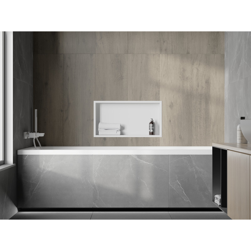 Mexen X-Wall-R fülkés polc peremmel 60 x 30 cm, fehér - 1920603010