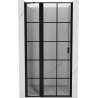 Mexen Mist ușă de duș rabatabilă stânga 100 cm, grilaj negru, negru - 8A4-100-000-70-77-L