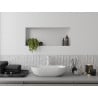 Mexen X-Wall-R raft de încastrare cu flanșă 60 x 30 cm, Albă - 1920603010