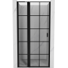 Mexen Mist L ușă duș rabatabilă stânga 115 cm, grilaj negru, negru - 8A4L-115-000-70-77-L