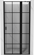 Mexen Mist ușă de duș oscilantă dreapta 80 cm, grilaj negru, negru - 8A4-080-000-70-77-P
