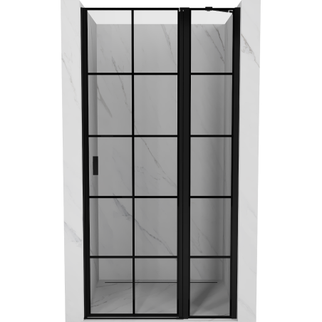 Mexen Mist ușă de duș batantă dreapta 100 cm, grilaj negru, negru - 8A4-100-000-70-77-P