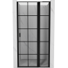 Mexen Mist L uși de duș batante dreapta 110 cm, grilaj negru, negru - 8A4L-110-000-70-77-P