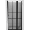 Mexen Mist L ușile de duș rabatabile dreapta 115 cm, grilaj negru, negru - 8A4L-115-000-70-77-P
