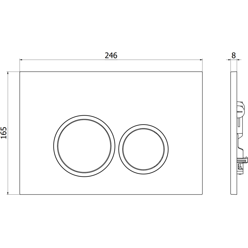 Mexen Tex 01 buton de spălare, crom mat - 6101-04