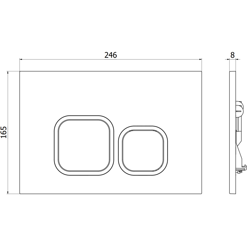 Mexen Tex 03 buton de spălare, gri - 6103-05