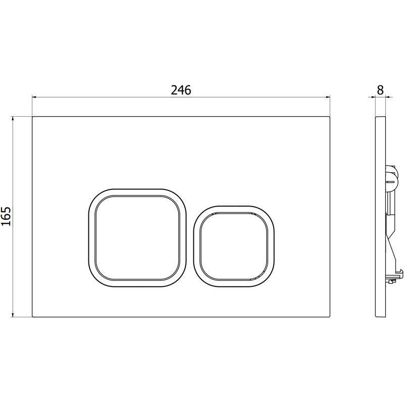 Mexen Tex 03 buton de spălare, gun gray periat - 6103-12
