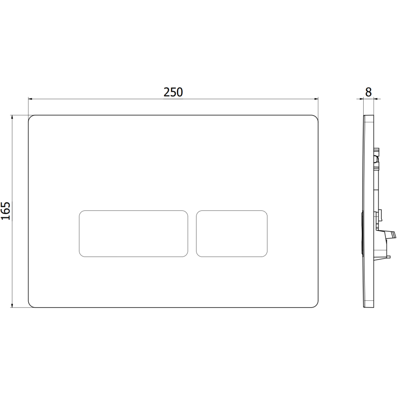 Mexen Tex 04 buton de spălare, crom mat - 6104-04