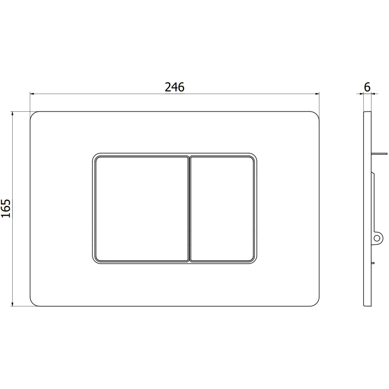 Mexen Tex 05 buton de spălare oțel inoxidabil, negru mat - 6105-02