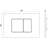 Mexen Tex 05 buton de spălare oțel inoxidabil, inox - 6105-10