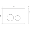 Mexen Tex 06 buton de spălare oțel inoxidabil, negru mat - 6106-02