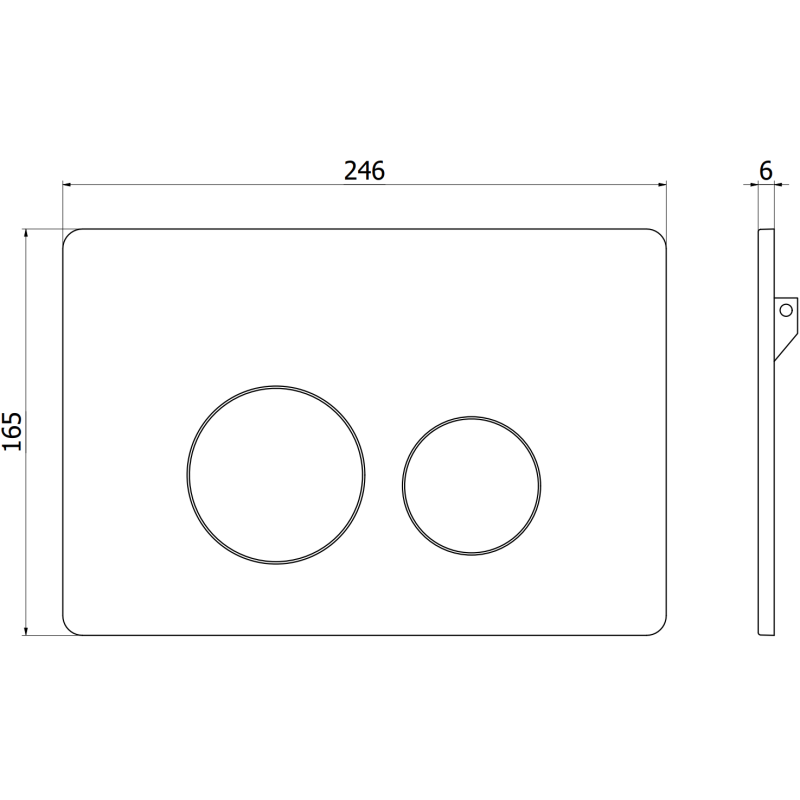 Mexen Tex 06 buton de clătire inox, auriu periat - 6106-11