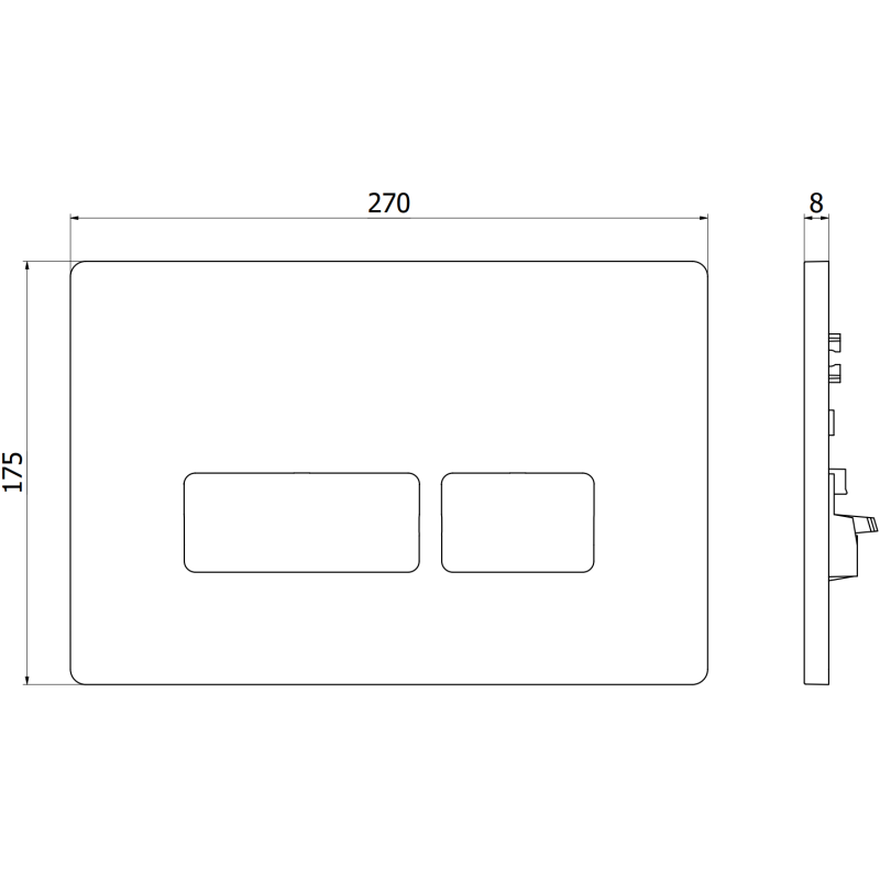 Mexen Tex 07 öblítőgomb, fehér - 6107-01