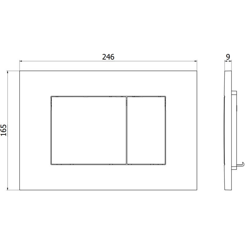 Mexen Tex 02 buton de spălare, alb lucios - 6102-01
