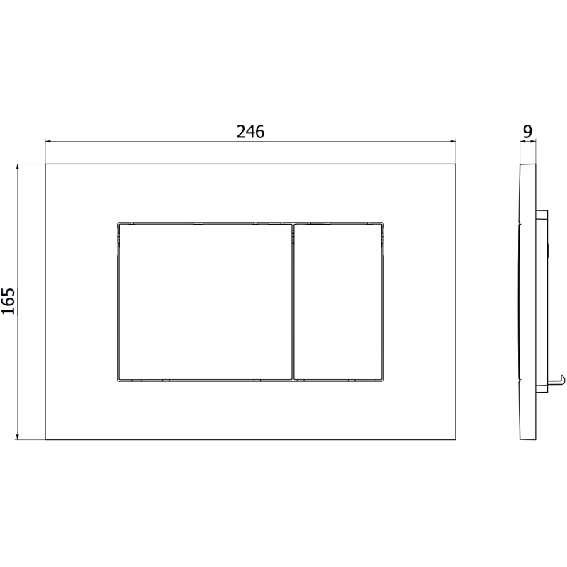 Mexen Tex 02 buton de clătire, crom mat - 6102-04