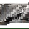 Mexen Lunar-B cabină de duș pivotantă stânga 90 x 80 cm, transparent, gri armă periat - 832-090-080-66-00-L