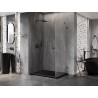 Mexen Lunar-B cabina de duș cu ușă batantă stânga 100 x 80 cm, transparentă, gri pistol periat - 832-100-080-66-00-L