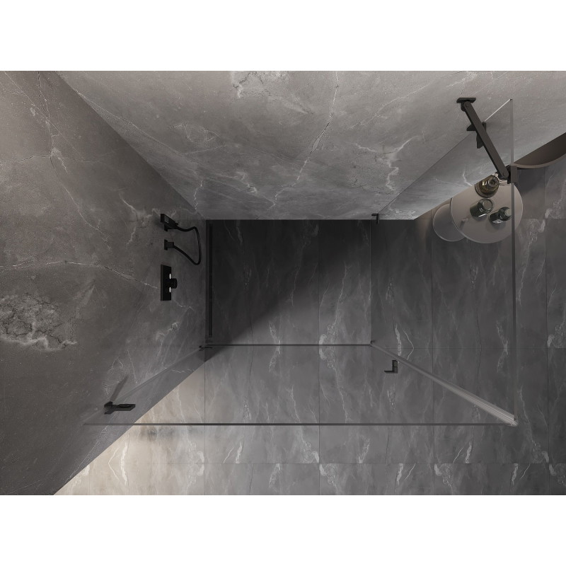 Mexen Lunar-B cabina de duș cu ușă batantă stânga 100 x 80 cm, transparentă, gri pistol periat - 832-100-080-66-00-L