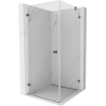 Mexen Lunar-B cabină de duș swing stânga 90 x 90 cm, transparent, gri metalic periat - 832-090-090-66-00-L