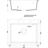 Mexen Elix chiuvetă de granit 1-cameră 600 x 500 mm, neagră, sifon crom - 6525601005-77