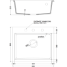 Chiuvetă granit Mexen Elix cu 1 compartiment 600 x 500 mm, bej, sifon auriu - 6525601005-69-G